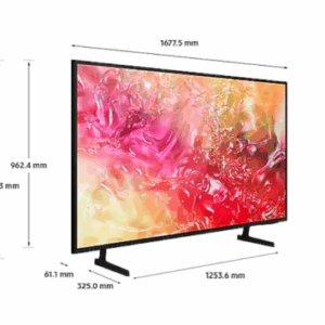 SAMSUNG 75" UHD TV PURCOLOUR, HDR 10+, UHD DIMMING, SMART TV (TIZEN OS), ADAPTIVE SOUND, AUTO GAME MODE, Q-SYMPHONY, CRYSTAL PROCESSOR 4K ENGINE, 20W (2.0CH) SOUND OUTPUT, BLUETOOTH, HDMI X 3, USB X 1.