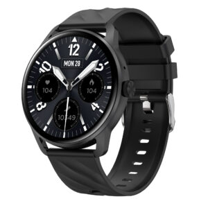MT410 Smart Watch 1.39″ HD IPX68 with BT Calls Sports HR BP BO – Black