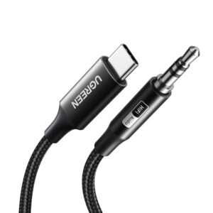 UGREEN USB Type-C to 3.5mm AUX Audio Cable 2M – Black